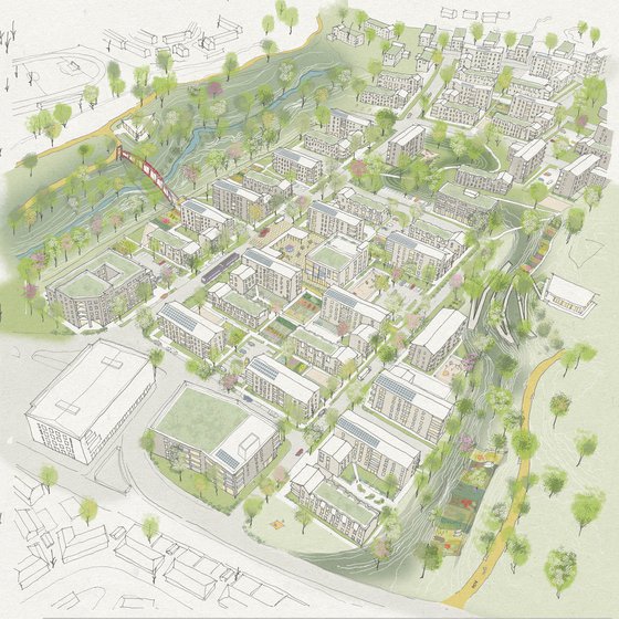 Matthew Lloyd Architects Take Back The City Belfast Aerial View Masterplan Square 1